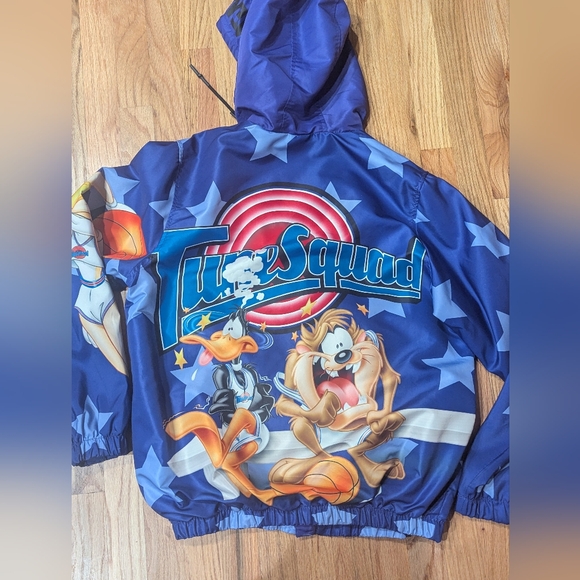 MEMBERS ONLY Jacket SPACE JAM Tune Squad Bugs Bunny Purple Windbreaker - Size M - Picture 7 of 7